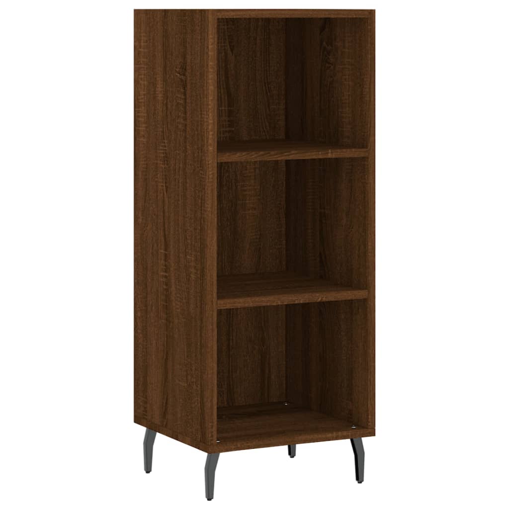 Image Buffet haut Chêne marron 34,5x34x180 cm Bois d'ingénierie | Xios Store SNC vidaXL Xios Store SNC