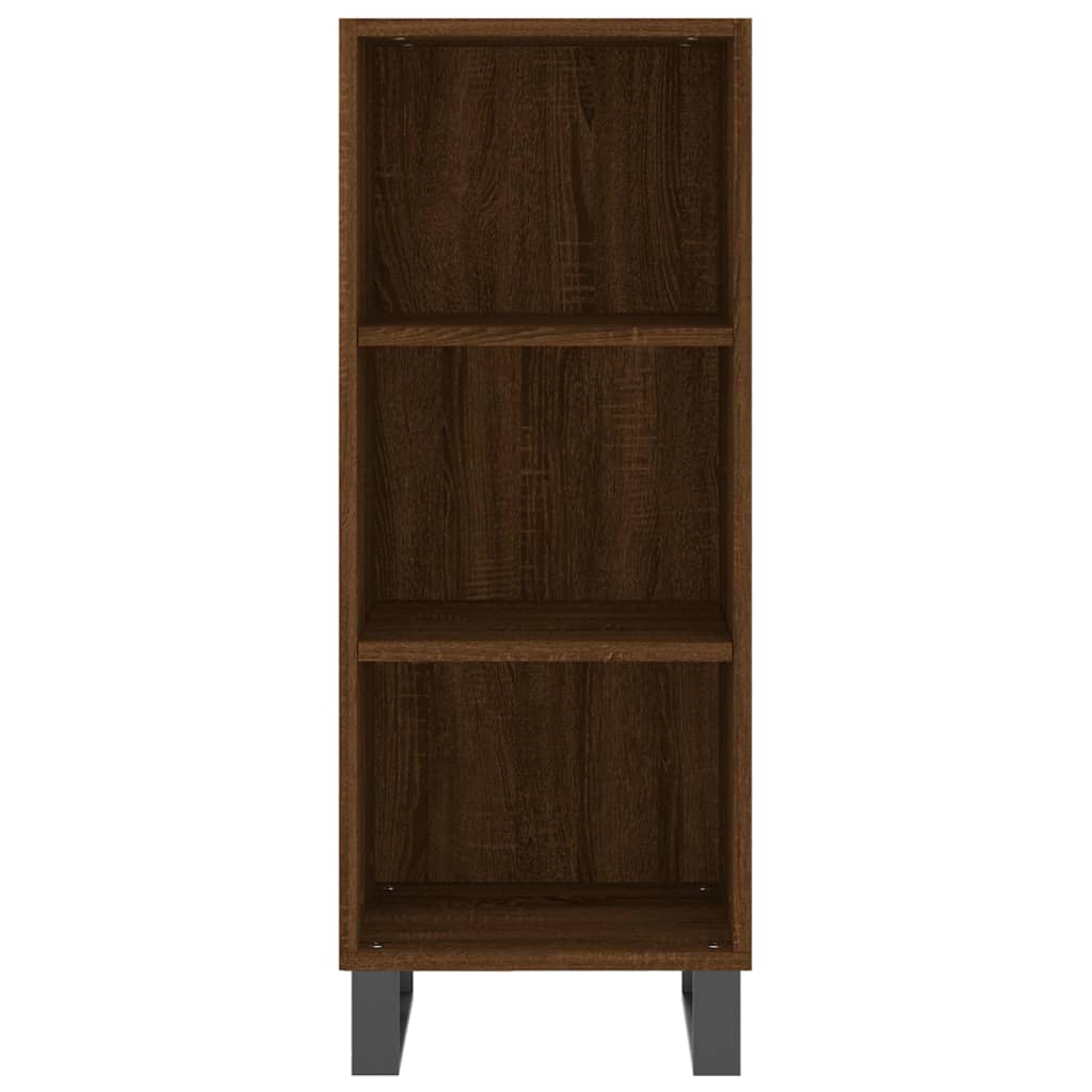 Image Buffet haut Chêne marron 34,5x34x180 cm Bois d'ingénierie | Xios Store SNC vidaXL Xios Store SNC