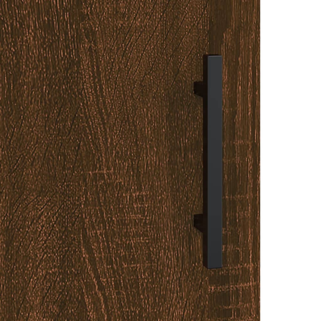 Image Buffet haut Chêne marron 34,5x34x180 cm Bois d'ingénierie | Xios Store SNC vidaXL Xios Store SNC