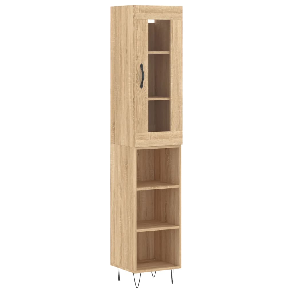 Image Buffet haut Chêne sonoma 34,5x34x180 cm Bois d'ingénierie | Xios Store SNC vidaXL Xios Store SNC