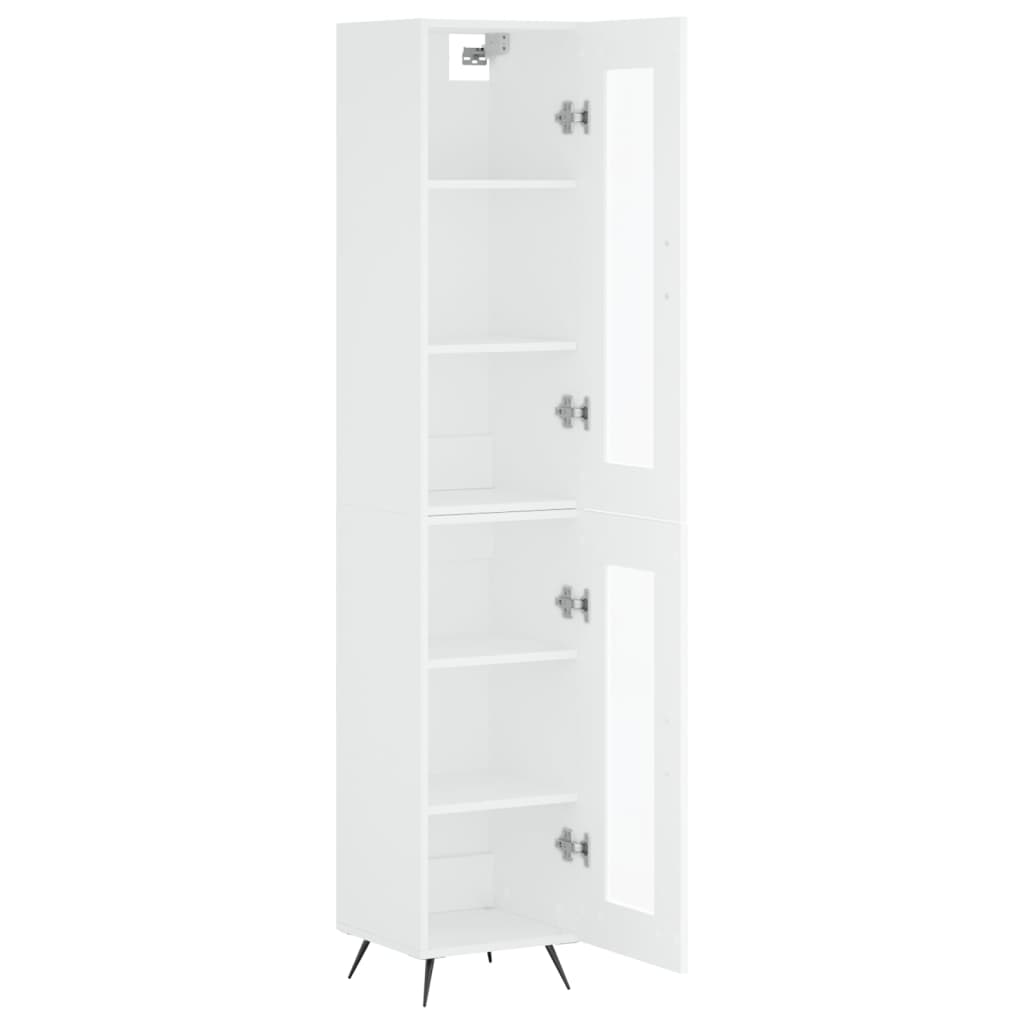 Image Buffet haut Blanc 34,5x34x180 cm Bois d'ingénierie | Xios Store SNC vidaXL Xios Store SNC