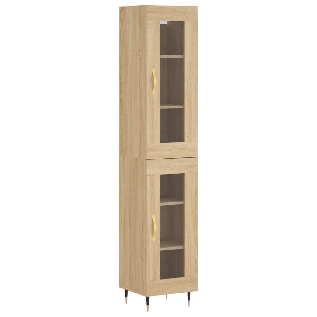 Image Buffet haut Chêne sonoma 34,5x34x180 cm Bois d'ingénierie | Xios Store SNC vidaXL Xios Store SNC