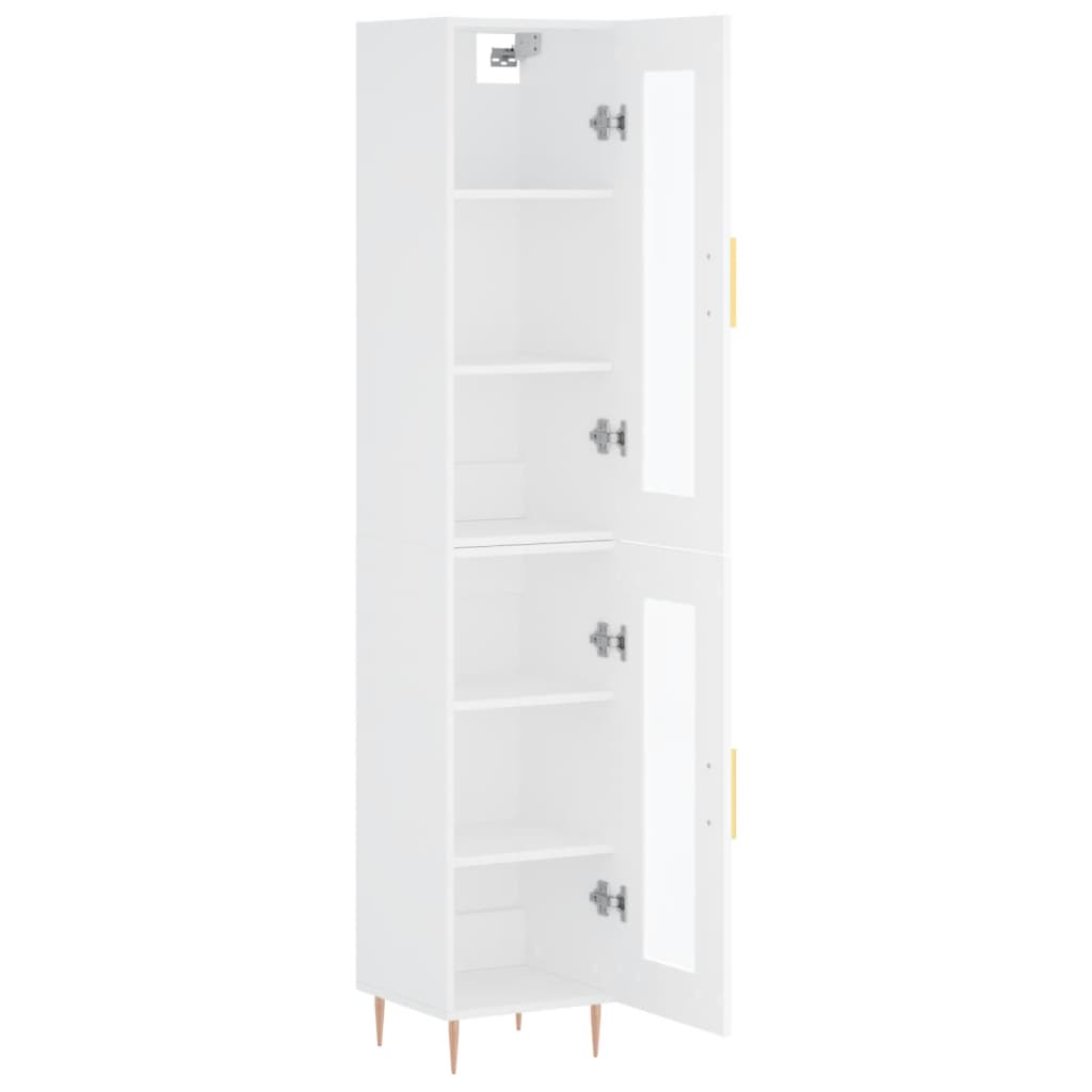 Image Buffet haut Blanc 34,5x34x180 cm Bois d'ingénierie | Xios Store SNC vidaXL Xios Store SNC