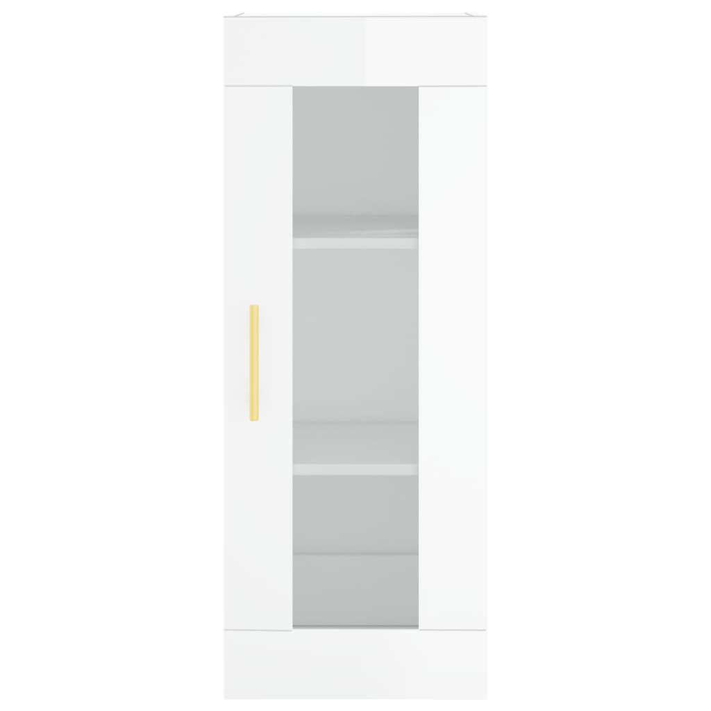 Image Buffet haut Blanc brillant 34,5x34x180 cm Bois d'ingénierie | Xios Store SNC vidaXL Xios Store SNC