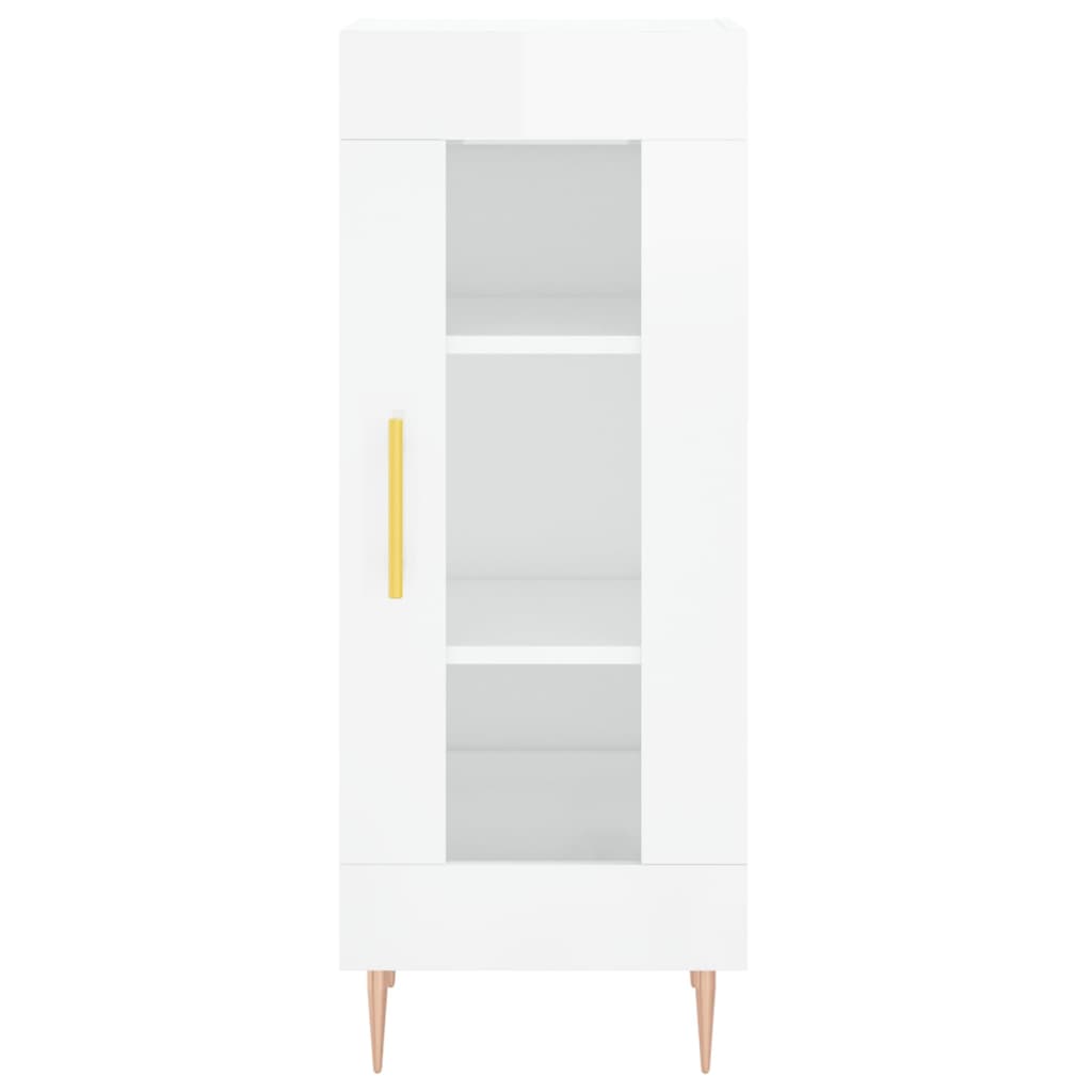 Image Buffet haut Blanc brillant 34,5x34x180 cm Bois d'ingénierie | Xios Store SNC vidaXL Xios Store SNC