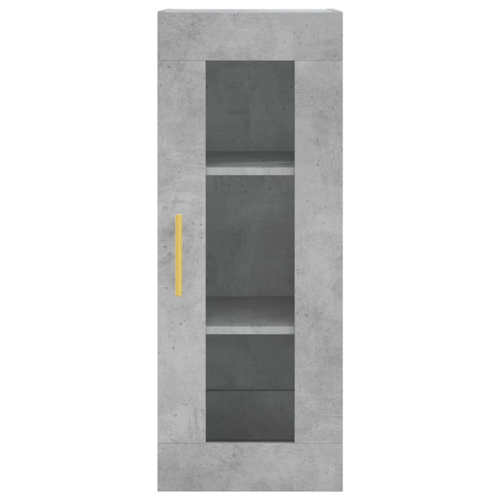 Image Buffet haut Gris béton 34,5x34x180 cm Bois d'ingénierie | Xios Store SNC vidaXL Xios Store SNC