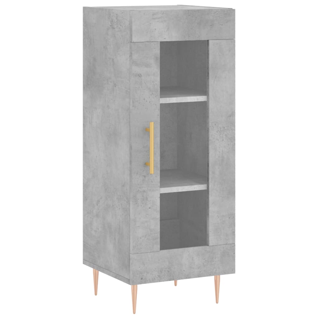 Image Buffet haut Gris béton 34,5x34x180 cm Bois d'ingénierie | Xios Store SNC vidaXL Xios Store SNC