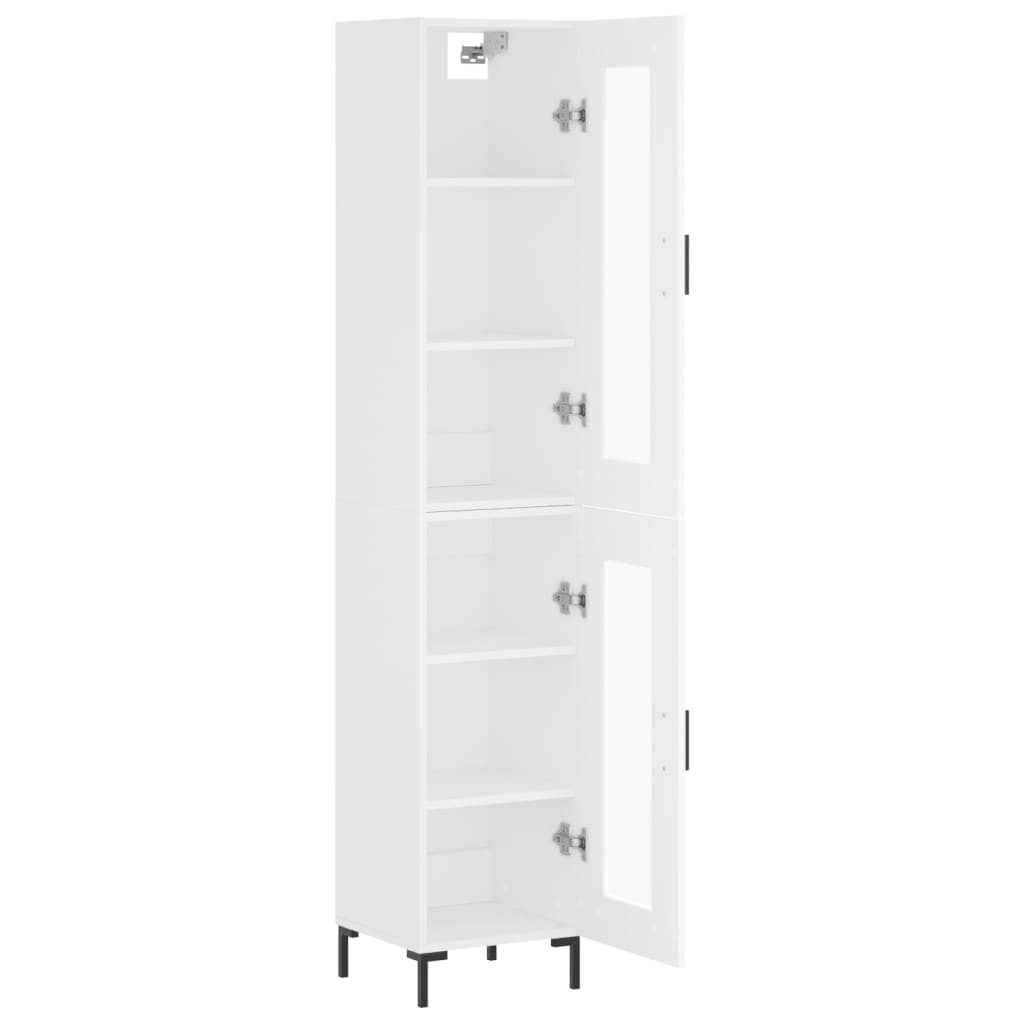 Image Buffet haut Blanc 34,5x34x180 cm Bois d'ingénierie | Xios Store SNC vidaXL Xios Store SNC