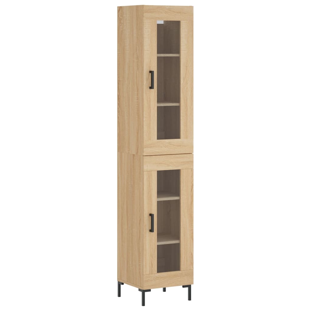 Image Buffet haut Chêne sonoma 34,5x34x180 cm Bois d'ingénierie | Xios Store SNC vidaXL Xios Store SNC