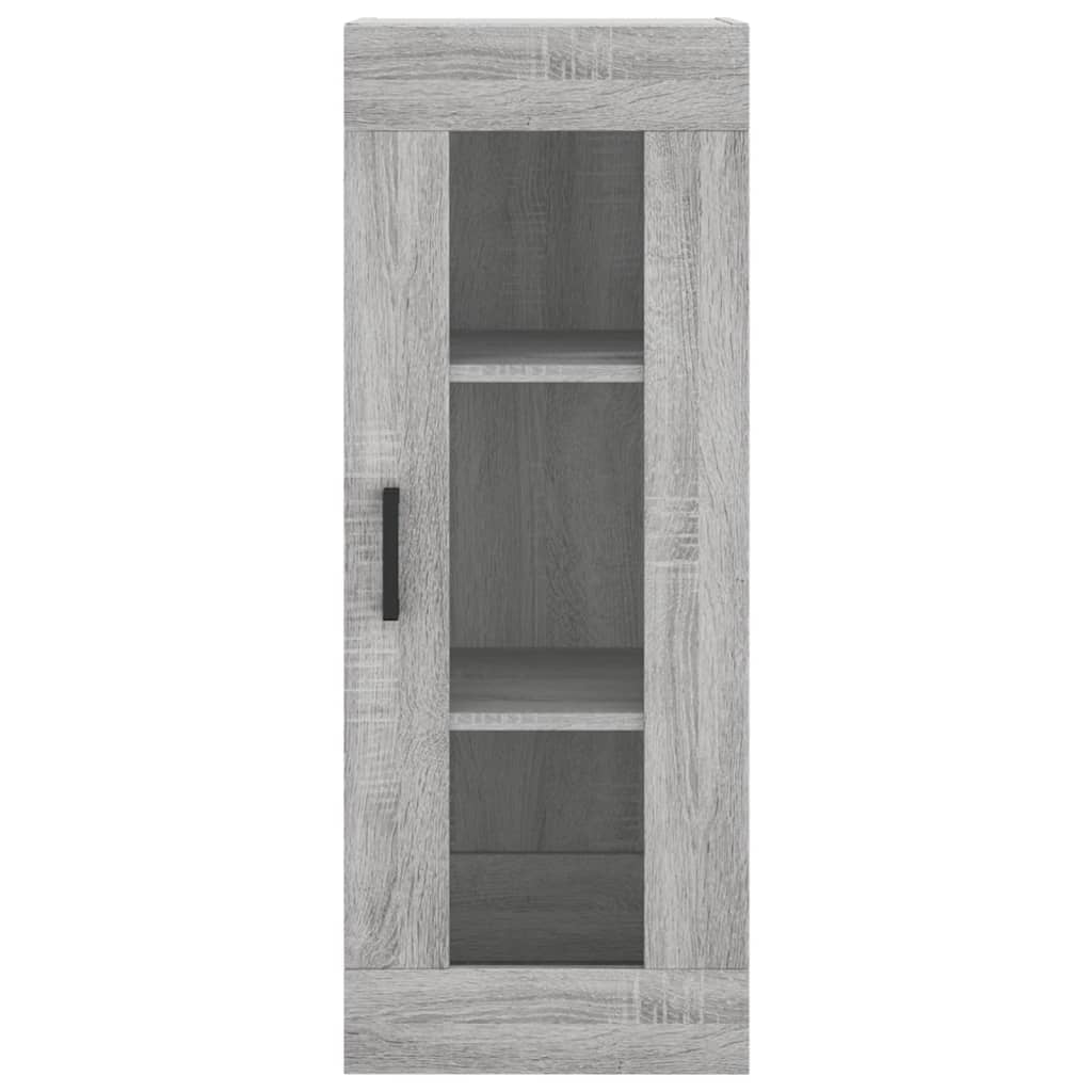 Image Buffet haut Sonoma gris 34,5x34x180 cm Bois d'ingénierie | Xios Store SNC vidaXL Xios Store SNC