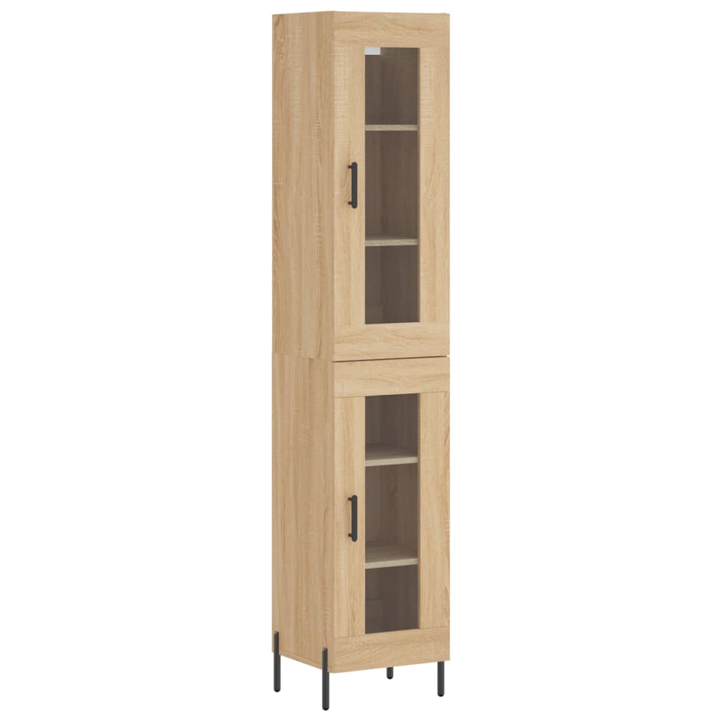 Image Buffet haut Chêne sonoma 34,5x34x180 cm Bois d'ingénierie | Xios Store SNC vidaXL Xios Store SNC