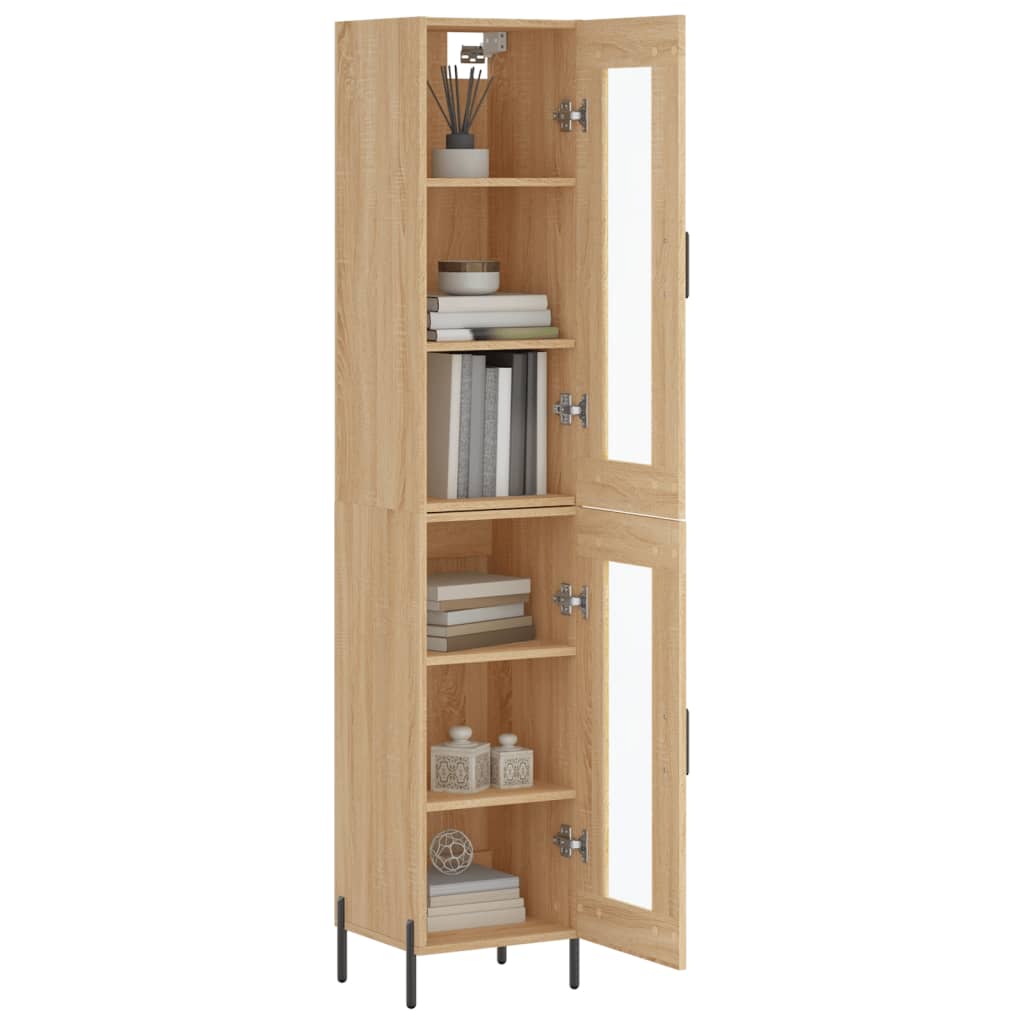 Image Buffet haut Chêne sonoma 34,5x34x180 cm Bois d'ingénierie | Xios Store SNC vidaXL Xios Store SNC