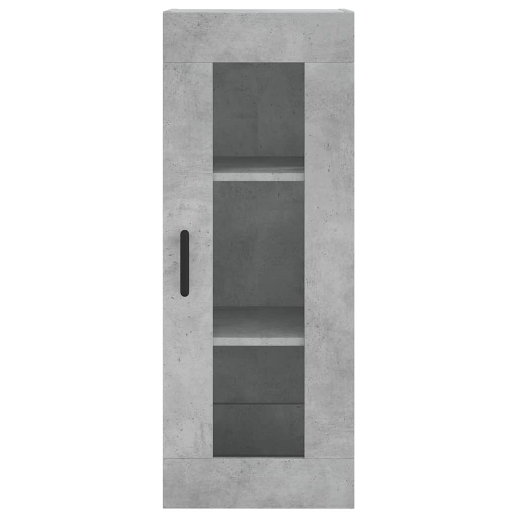 Image Buffet haut Gris béton 34,5x34x180 cm Bois d'ingénierie | Xios Store SNC vidaXL Xios Store SNC