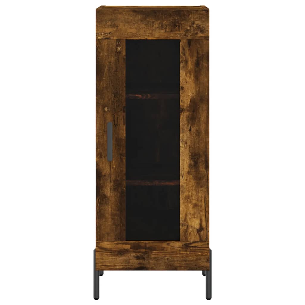 Image Buffet haut Chêne fumé 34,5x34x180 cm Bois d'ingénierie | Xios Store SNC vidaXL Xios Store SNC