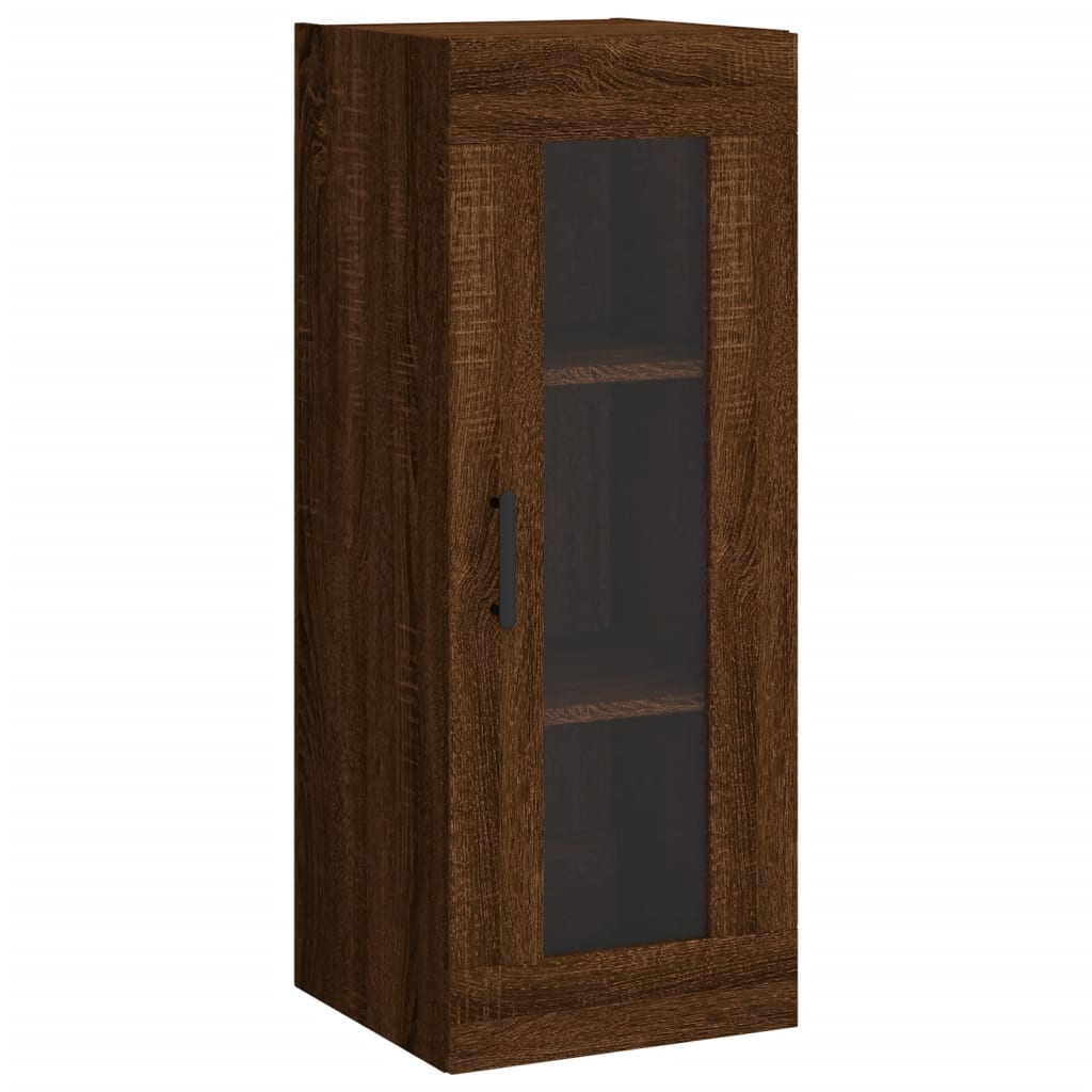 Image Buffet haut Chêne marron 34,5x34x180 cm Bois d'ingénierie | Xios Store SNC vidaXL Xios Store SNC