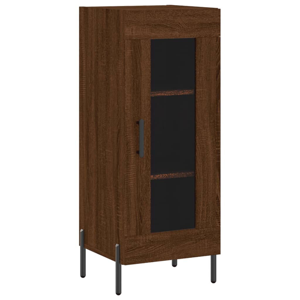 Image Buffet haut Chêne marron 34,5x34x180 cm Bois d'ingénierie | Xios Store SNC vidaXL Xios Store SNC