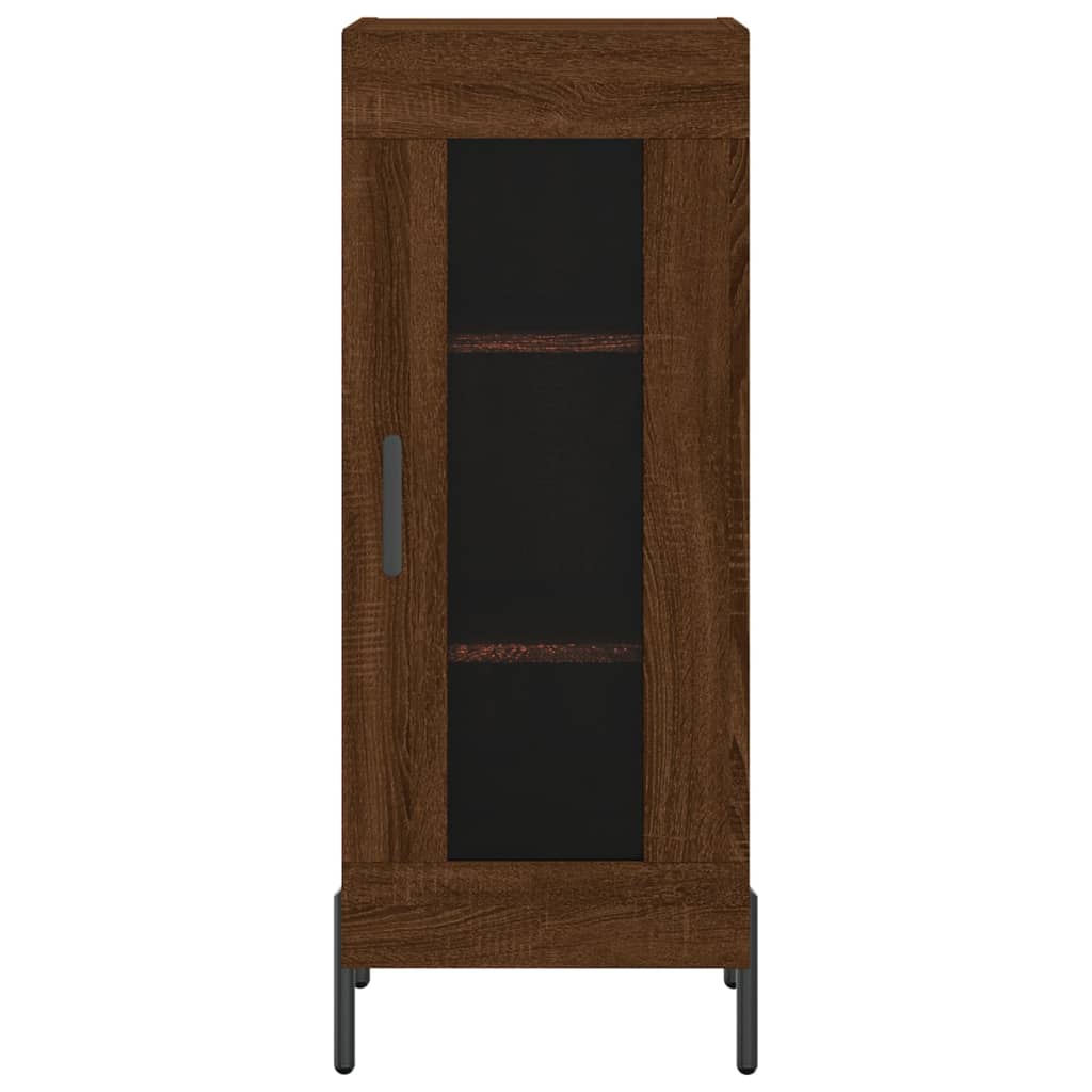 Image Buffet haut Chêne marron 34,5x34x180 cm Bois d'ingénierie | Xios Store SNC vidaXL Xios Store SNC