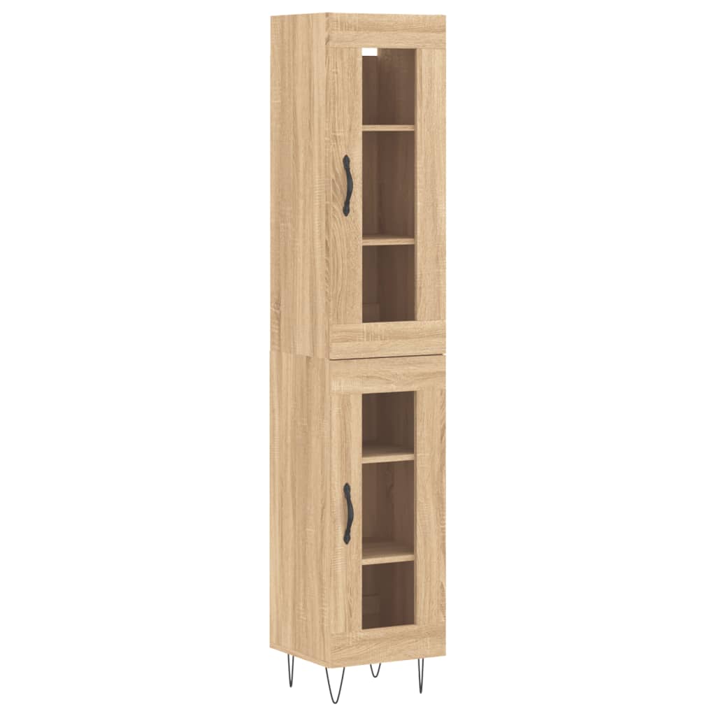 Image Buffet haut Chêne sonoma 34,5x34x180 cm Bois d'ingénierie | Xios Store SNC vidaXL Xios Store SNC