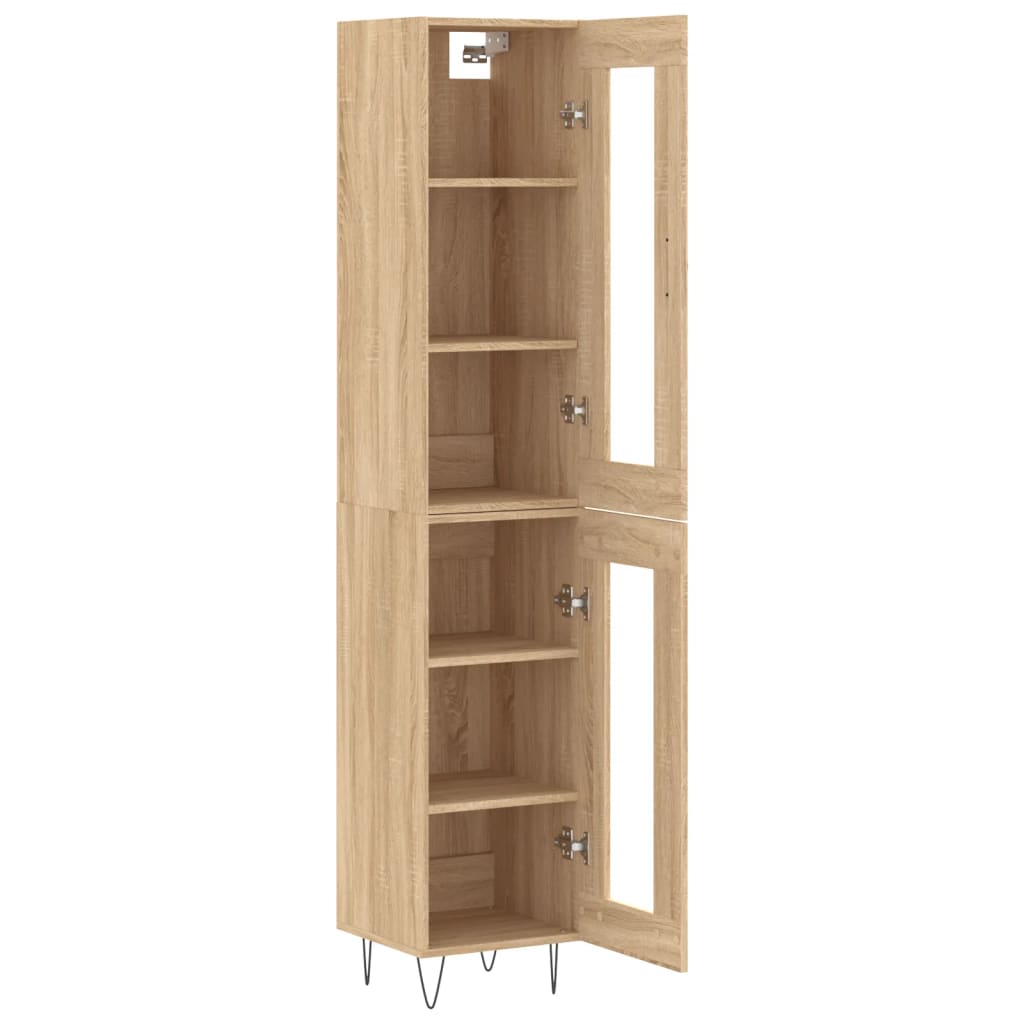 Image Buffet haut Chêne sonoma 34,5x34x180 cm Bois d'ingénierie | Xios Store SNC vidaXL Xios Store SNC