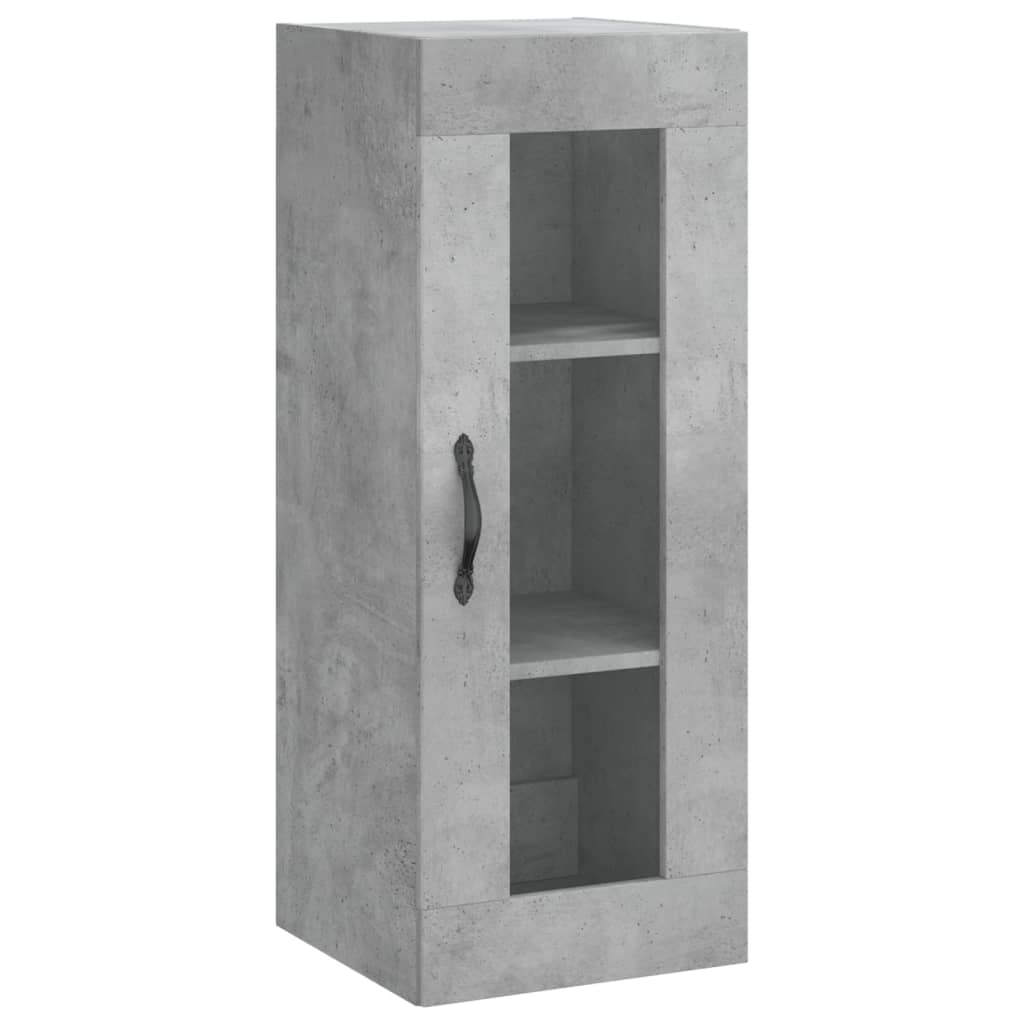 Image Buffet haut Gris béton 34,5x34x180 cm Bois d'ingénierie | Xios Store SNC vidaXL Xios Store SNC