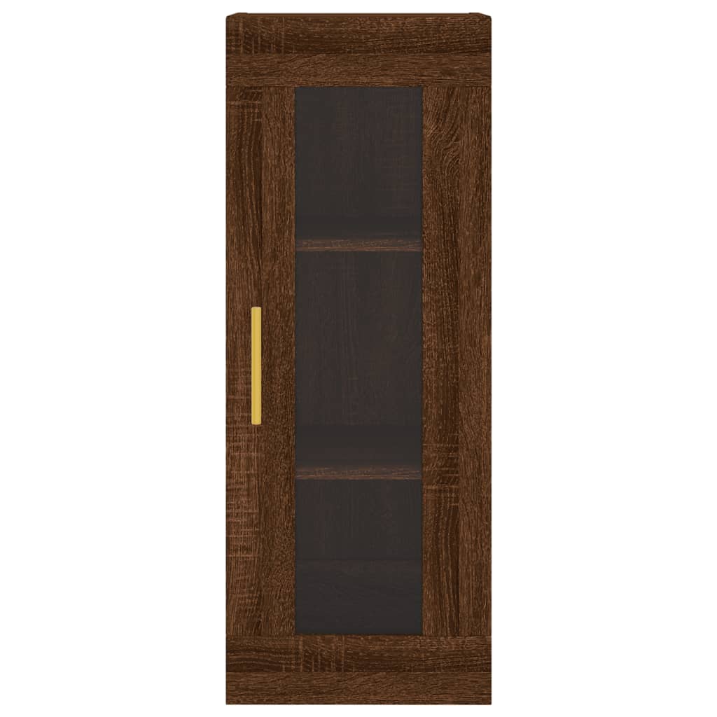 Image Buffet haut Chêne marron 34,5x34x180 cm Bois d'ingénierie | Xios Store SNC vidaXL Xios Store SNC