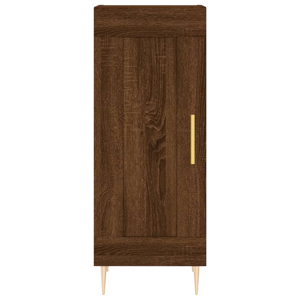 Image Buffet haut Chêne marron 34,5x34x180 cm Bois d'ingénierie | Xios Store SNC vidaXL Xios Store SNC