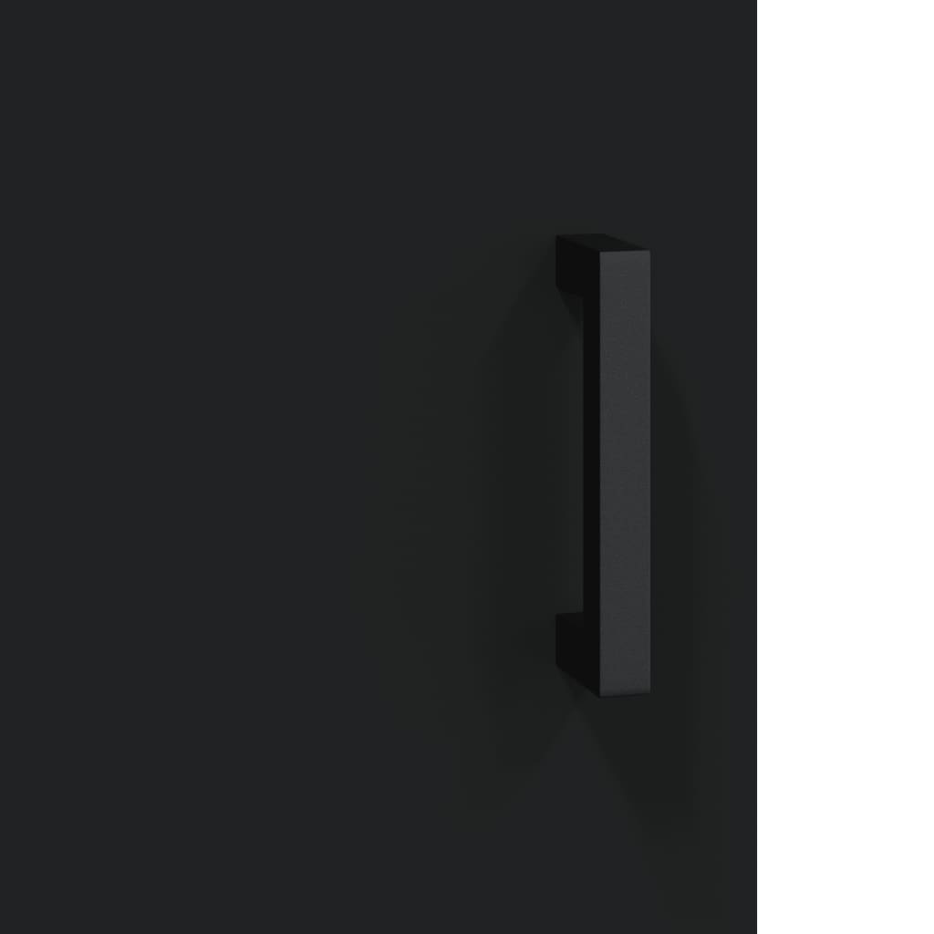 Image Buffet haut Noir 34,5x34x180 cm Bois d'ingénierie | Xios Store SNC vidaXL Xios Store SNC