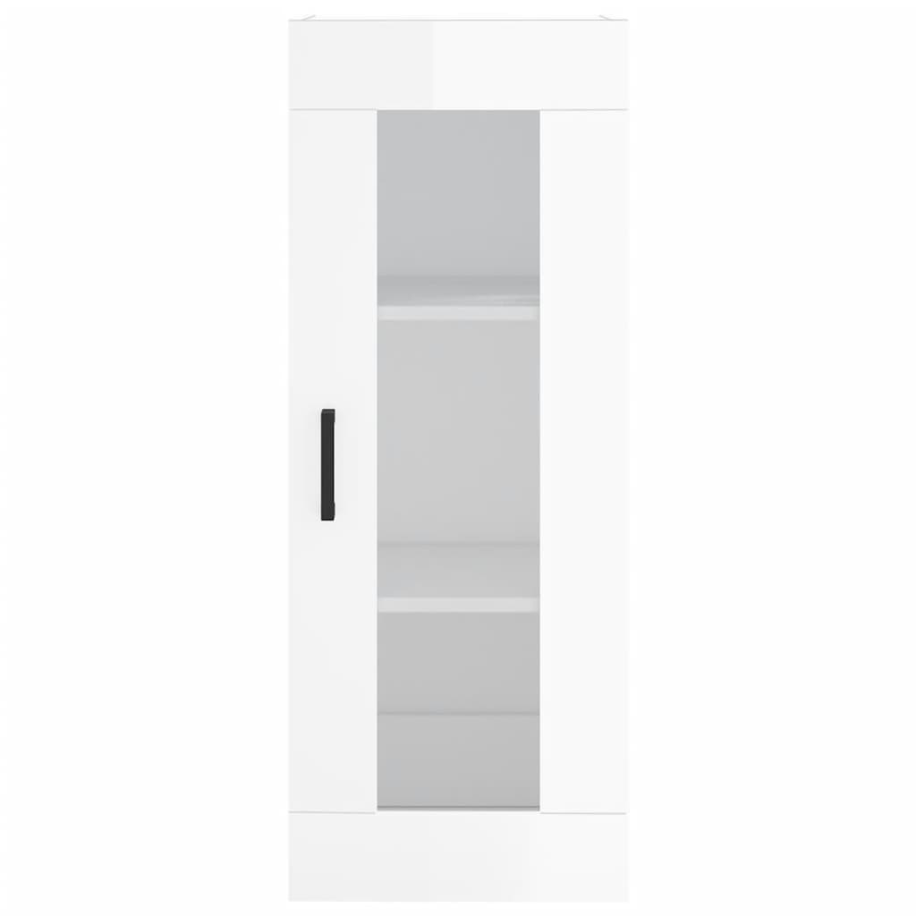 Image Buffet haut Blanc brillant 34,5x34x180 cm Bois d'ingénierie | Xios Store SNC vidaXL Xios Store SNC