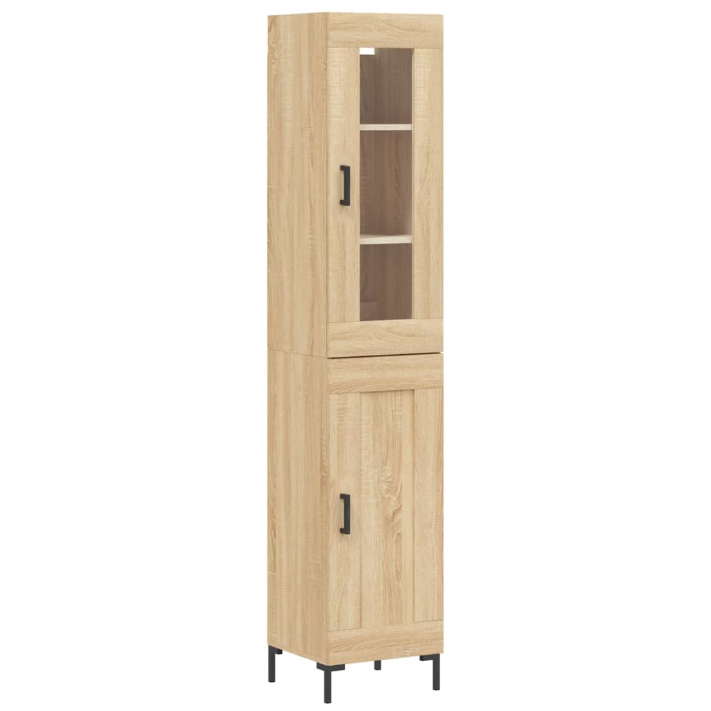 Image Buffet haut Chêne sonoma 34,5x34x180 cm Bois d'ingénierie | Xios Store SNC vidaXL Xios Store SNC