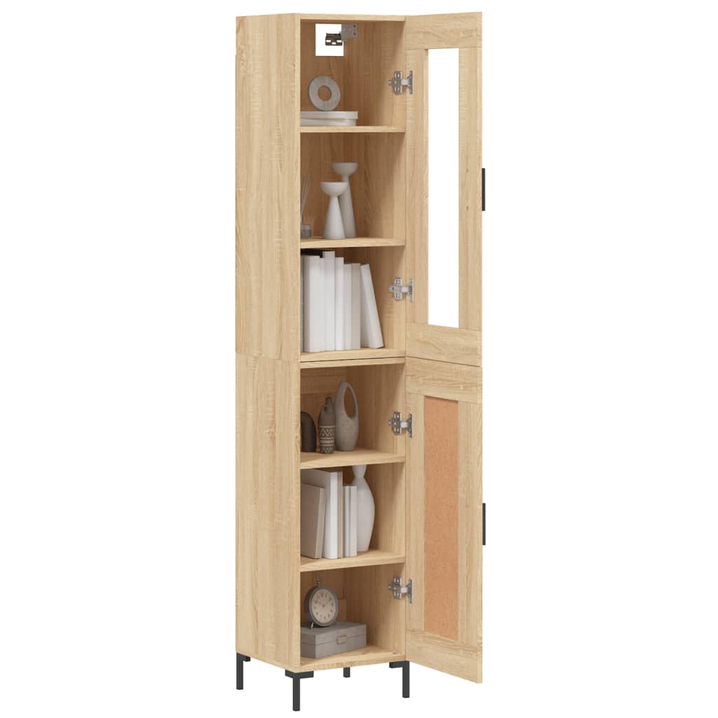 Image Buffet haut Chêne sonoma 34,5x34x180 cm Bois d'ingénierie | Xios Store SNC vidaXL Xios Store SNC