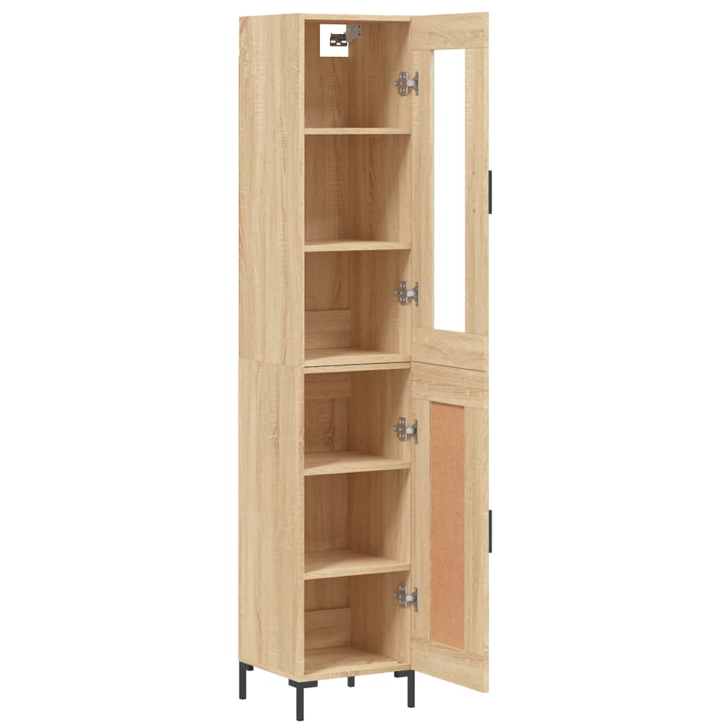 Image Buffet haut Chêne sonoma 34,5x34x180 cm Bois d'ingénierie | Xios Store SNC vidaXL Xios Store SNC