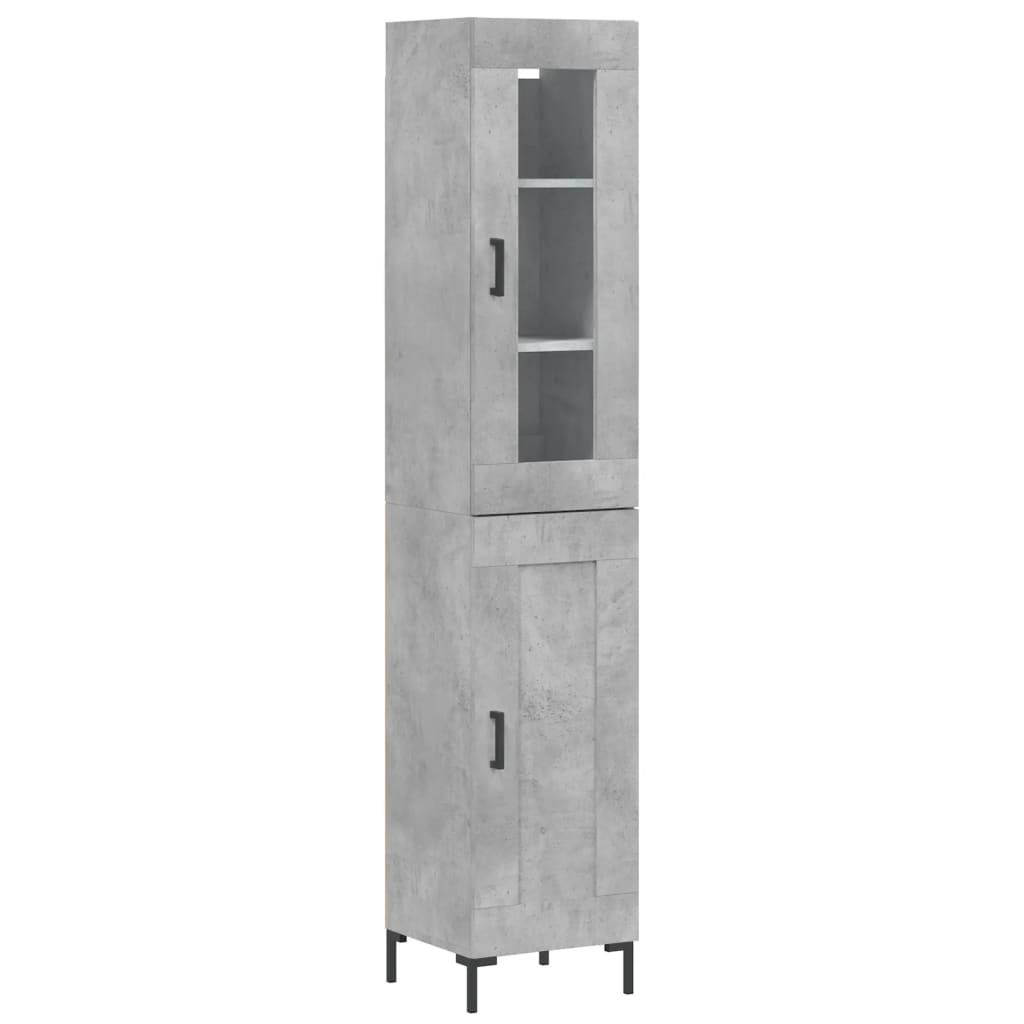 Image Buffet haut Gris béton 34,5x34x180 cm Bois d'ingénierie | Xios Store SNC vidaXL Xios Store SNC