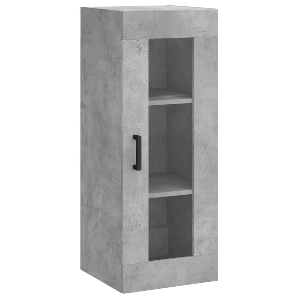 Image Buffet haut Gris béton 34,5x34x180 cm Bois d'ingénierie | Xios Store SNC vidaXL Xios Store SNC