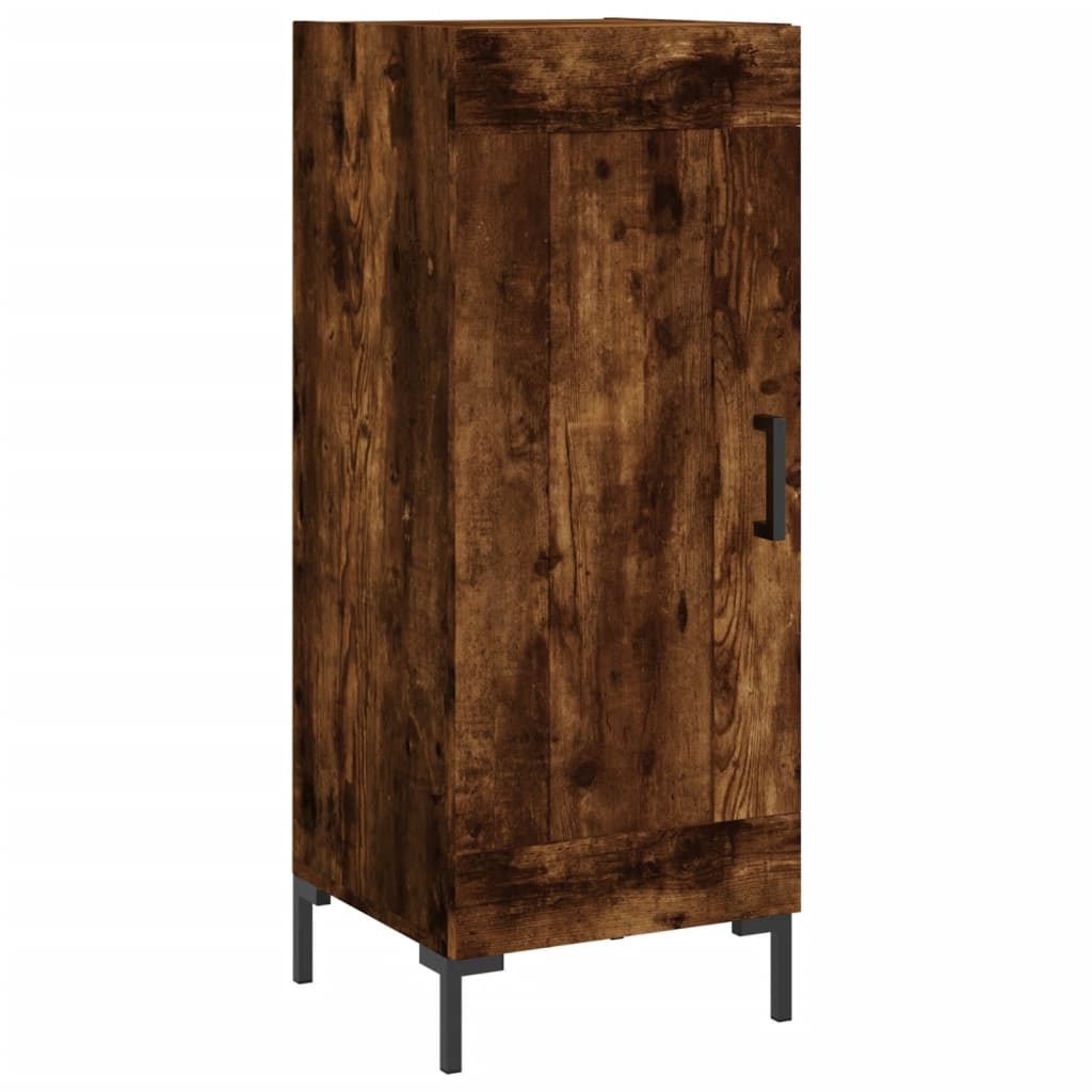 Image Buffet haut Chêne fumé 34,5x34x180 cm Bois d'ingénierie | Xios Store SNC vidaXL Xios Store SNC