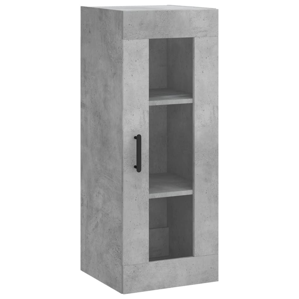 Image Buffet haut Gris béton 34,5x34x180 cm Bois d'ingénierie | Xios Store SNC vidaXL Xios Store SNC