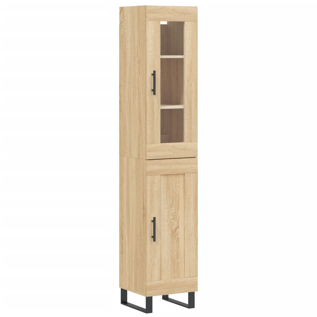 Image Buffet haut Chêne sonoma 34,5x34x180 cm Bois d'ingénierie | Xios Store SNC vidaXL Xios Store SNC