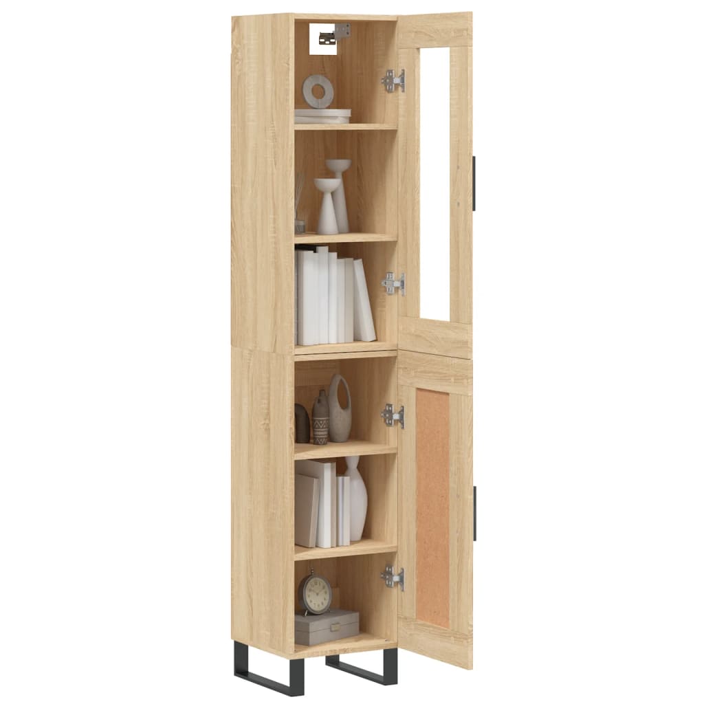 Image Buffet haut Chêne sonoma 34,5x34x180 cm Bois d'ingénierie | Xios Store SNC vidaXL Xios Store SNC