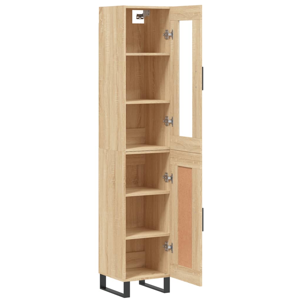 Image Buffet haut Chêne sonoma 34,5x34x180 cm Bois d'ingénierie | Xios Store SNC vidaXL Xios Store SNC