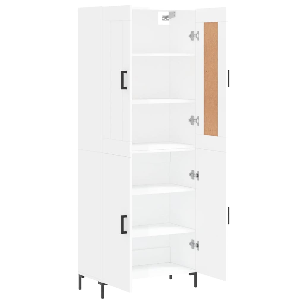 Image Buffet haut Blanc brillant 69,5x34x180 cm Bois d'ingénierie | Xios Store SNC vidaXL Xios Store SNC