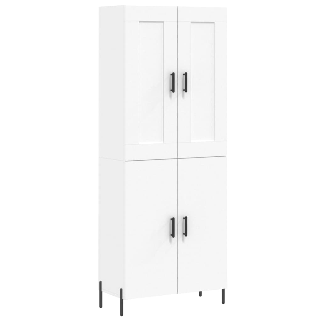 Image Buffet haut Blanc 69,5x34x180 cm Bois d'ingénierie | Xios Store SNC vidaXL Xios Store SNC