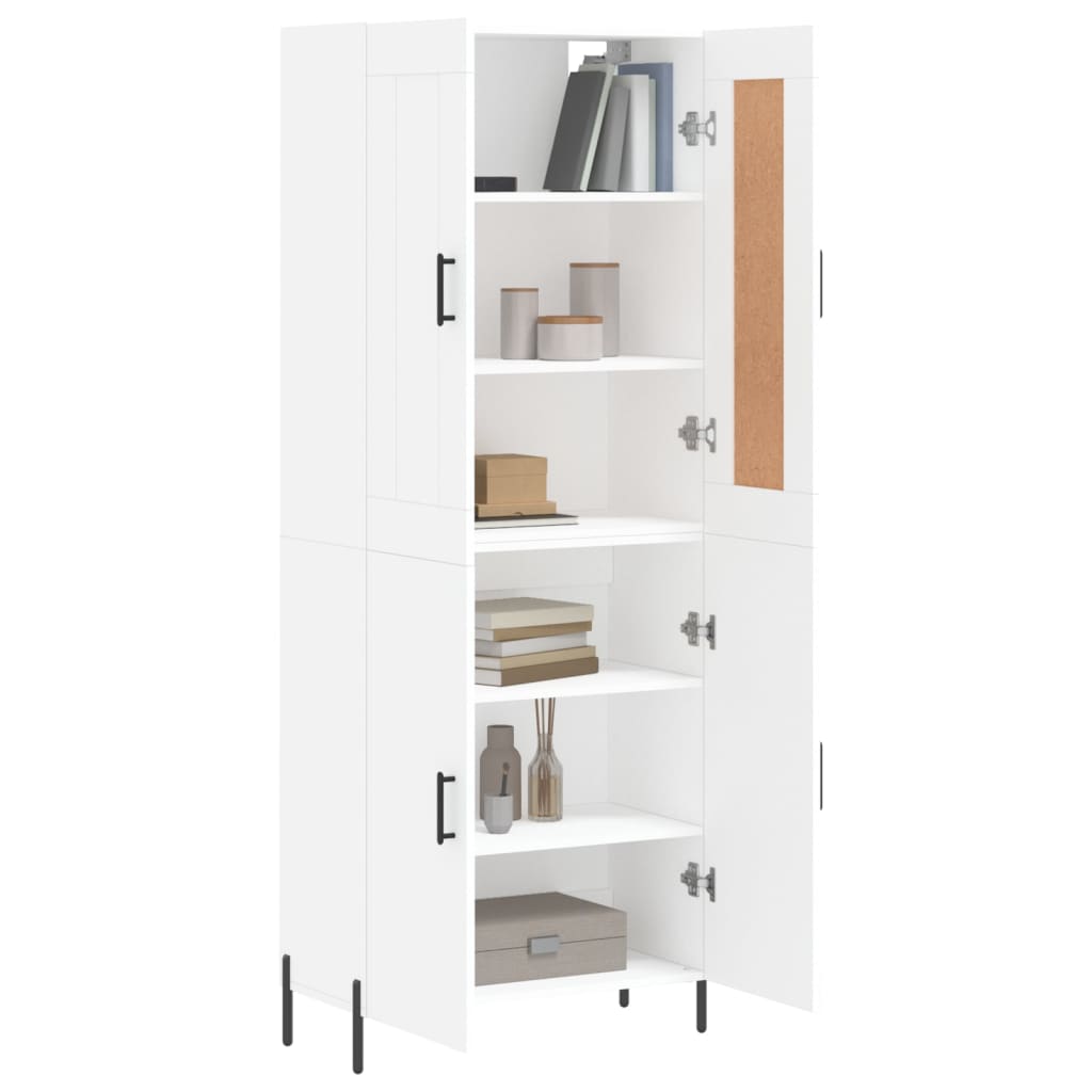 Image Buffet haut Blanc 69,5x34x180 cm Bois d'ingénierie | Xios Store SNC vidaXL Xios Store SNC