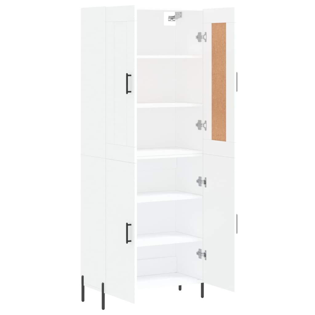 Image Buffet haut Blanc 69,5x34x180 cm Bois d'ingénierie | Xios Store SNC vidaXL Xios Store SNC