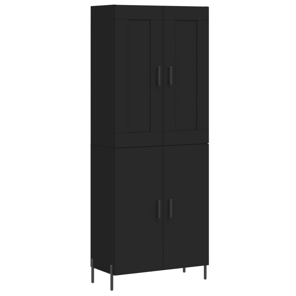 Image Buffet haut Noir 69,5x34x180 cm Bois d'ingénierie | Xios Store SNC vidaXL Xios Store SNC