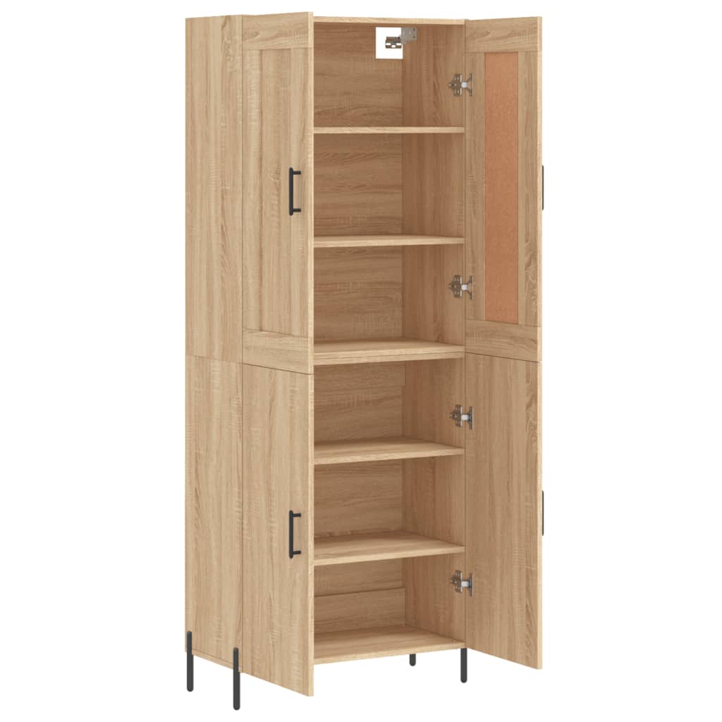 Image Buffet haut Chêne sonoma 69,5x34x180 cm Bois d'ingénierie | Xios Store SNC vidaXL Xios Store SNC