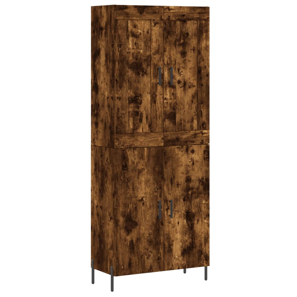 Image Buffet haut Chêne fumé 69,5x34x180 cm Bois d'ingénierie | Xios Store SNC vidaXL Xios Store SNC