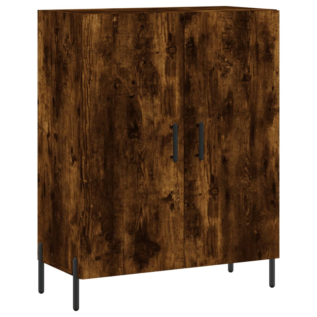 Image Buffet haut Chêne fumé 69,5x34x180 cm Bois d'ingénierie | Xios Store SNC vidaXL Xios Store SNC