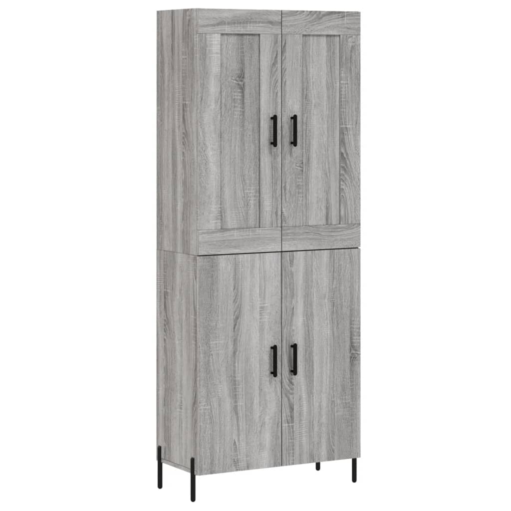 Image Buffet haut Sonoma gris 69,5x34x180 cm Bois d'ingénierie | Xios Store SNC vidaXL Xios Store SNC