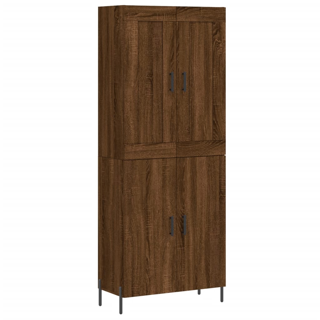 Image Buffet haut Chêne marron 69,5x34x180 cm Bois d'ingénierie | Xios Store SNC vidaXL Xios Store SNC