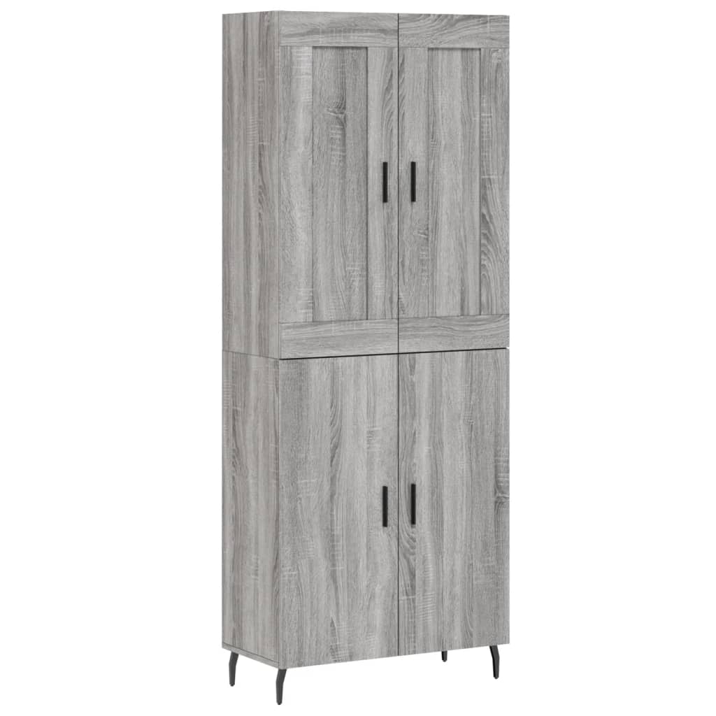 Image Buffet haut Sonoma gris 69,5x34x180 cm Bois d'ingénierie | Xios Store SNC vidaXL Xios Store SNC