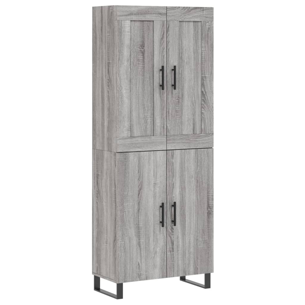 Image Buffet haut Sonoma gris 69,5x34x180 cm Bois d'ingénierie | Xios Store SNC vidaXL Xios Store SNC